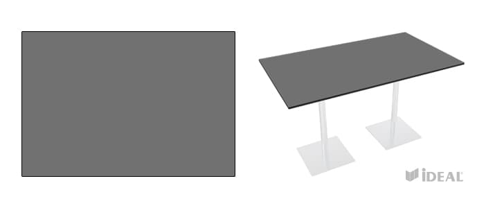 Kompakt Laminat Masa Tablaları Teknik Çizimi